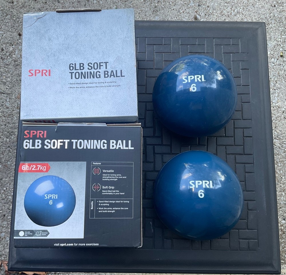 OPEN BOX SPRI 6 lb soft toning ball, 2 boxes