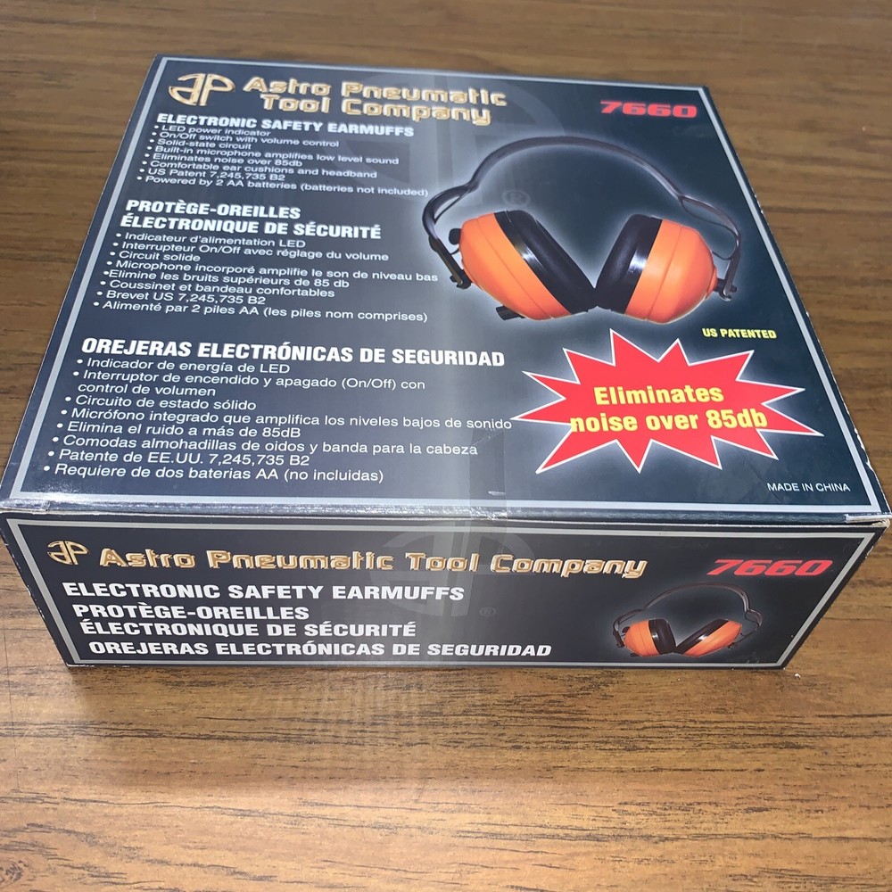 Electronic Safety Earmuffs with LED power indicator,volume control & Comfortable