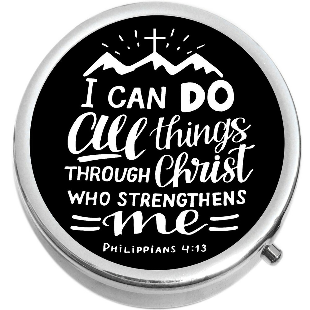 All Things Through Christ  Medicine Pill Box