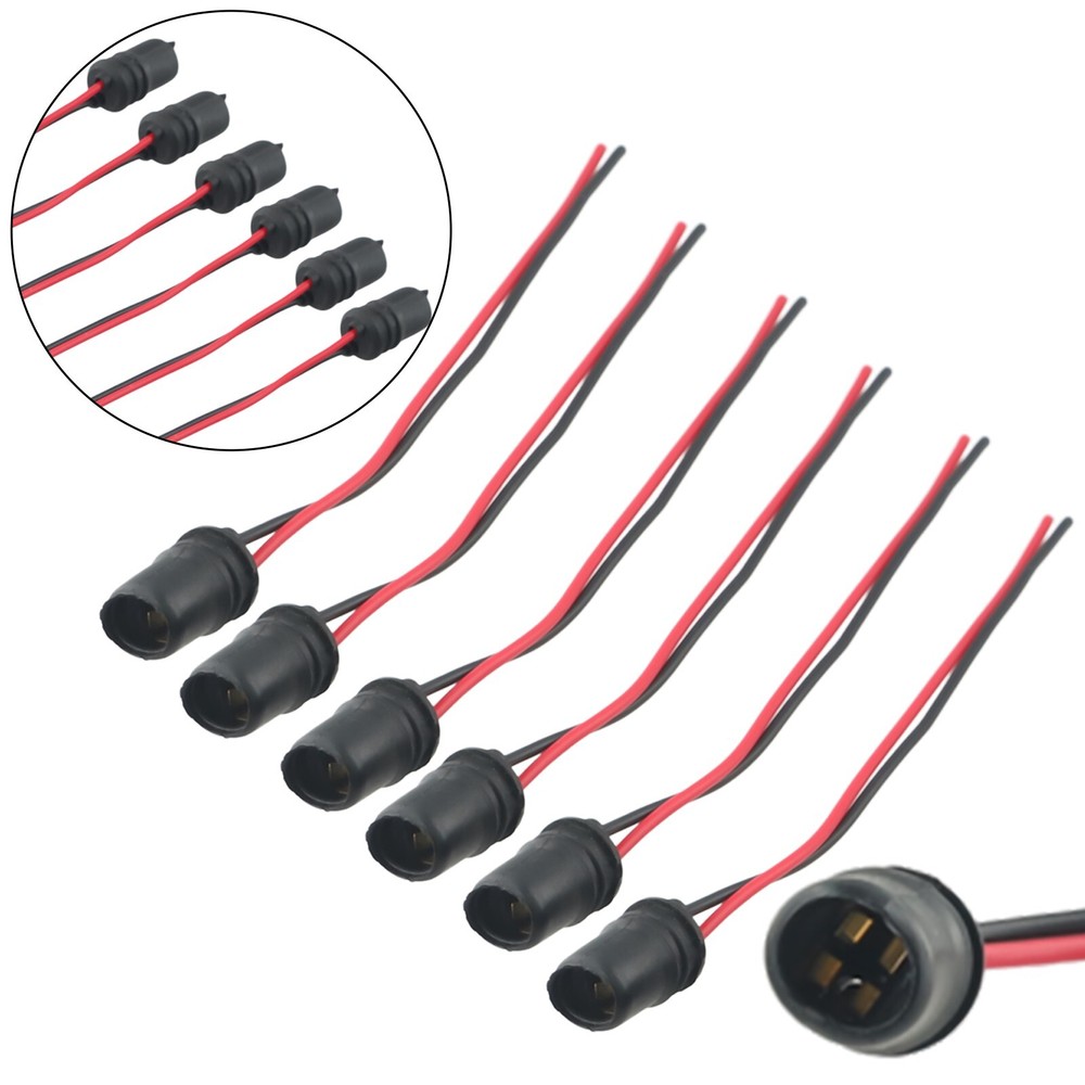 F-Type Rubber Car Auto Light Bulb Round Socket Lamp Holder Base Connector