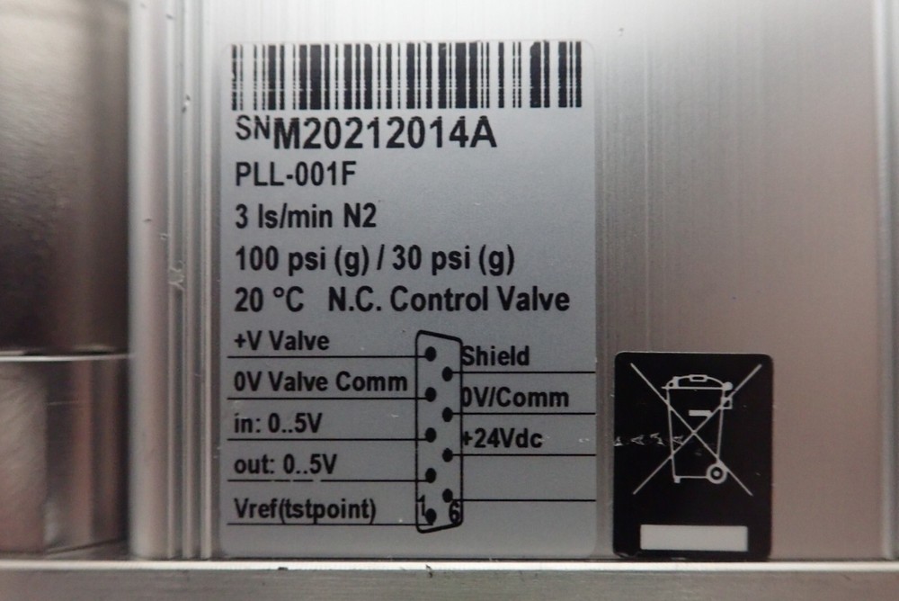 Bronkhorst MANI-FLOW Mass Flow Controller 3 Is/min N2 PLL-001F