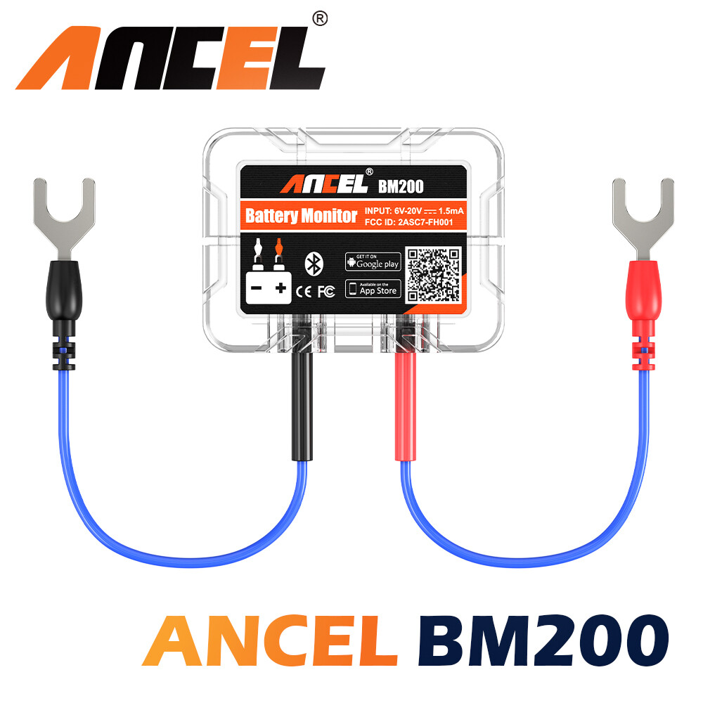 Portable ANCEL BM200 12V Car Battery Tester Bluetooth For Mobile IOS Android