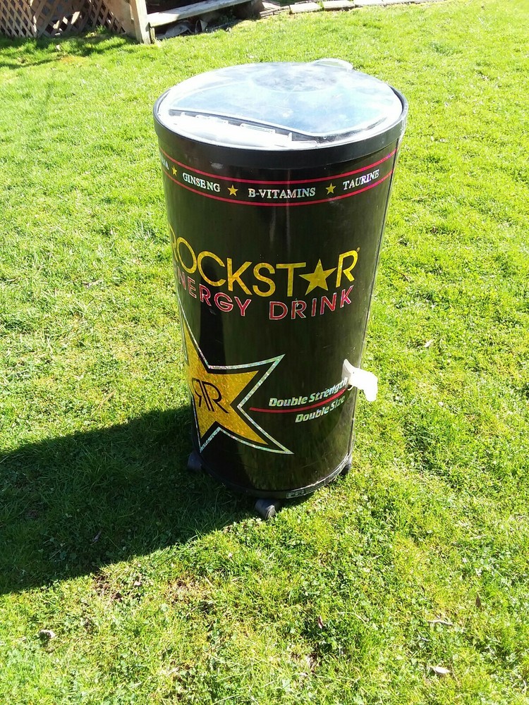 Rockstar Energy Drink Refrigerator Cooler Used