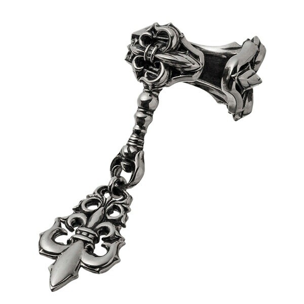 Artemis Classic Fleur-de-Lis Spear Silver 925 Ear Cuff (Left, 1pc)
