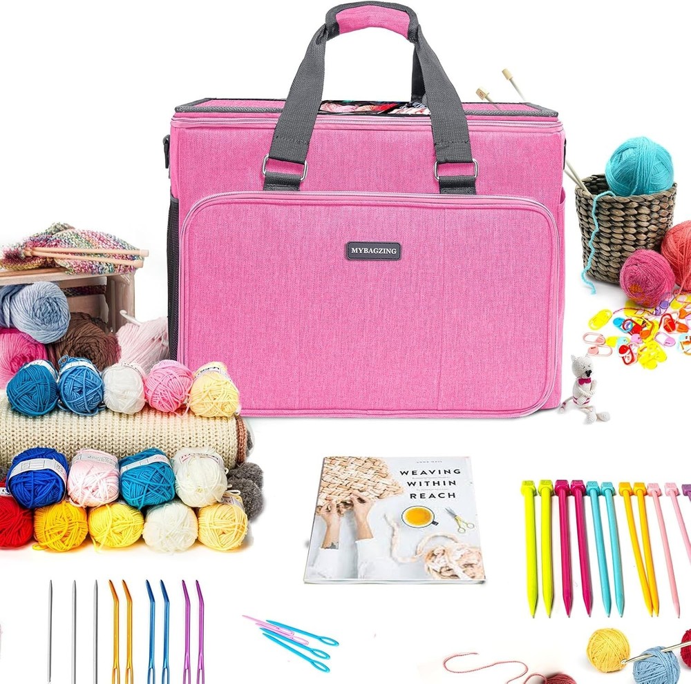 Practical Crochet Bag with 10 Compartment Design - Travel-Friendly and Spacious