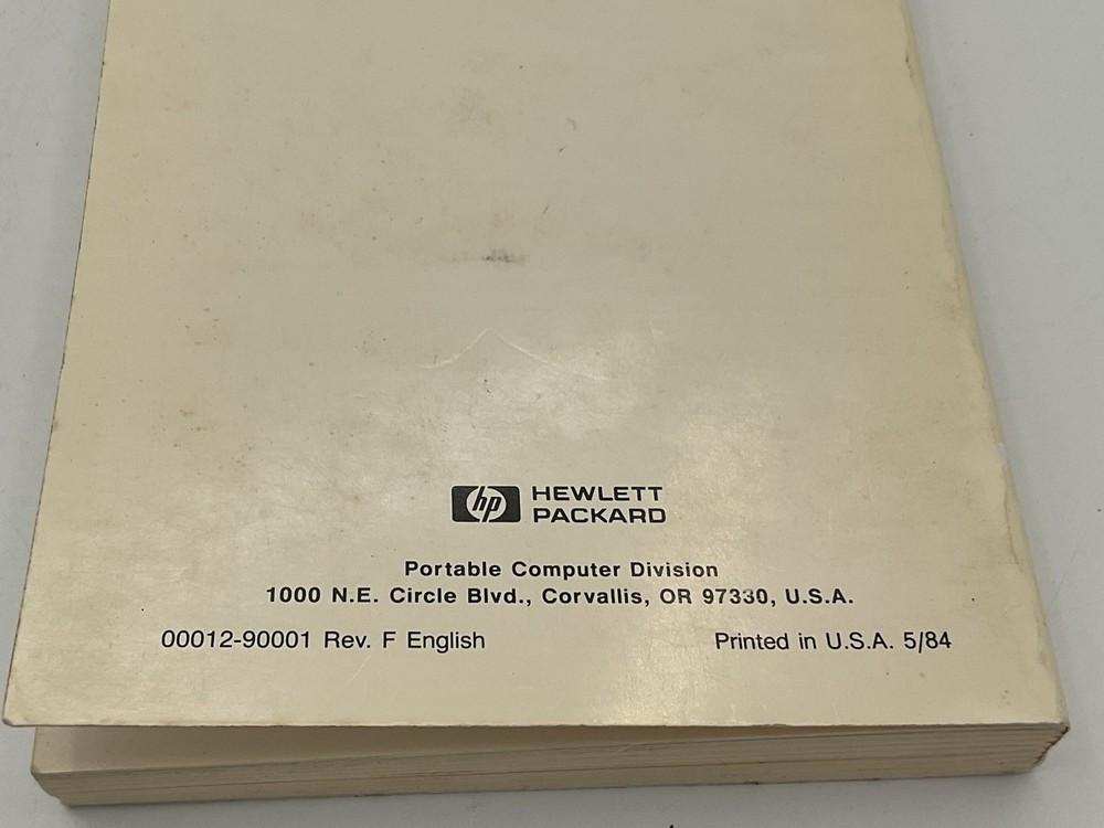 Hewlett Packard HP-12C Owner's Handbook And Problem-Solving Guide 5/84