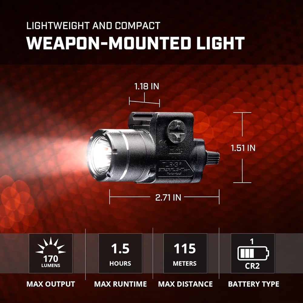 TLR-3 Lightweight Tactical Light - Lithium Battery