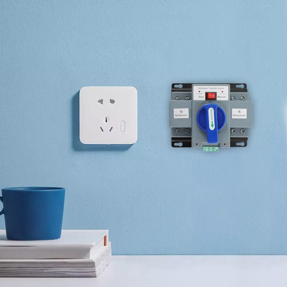 63A ATS Dual Power Automatic Transfer Switch for Generator Changeover Switch 2P