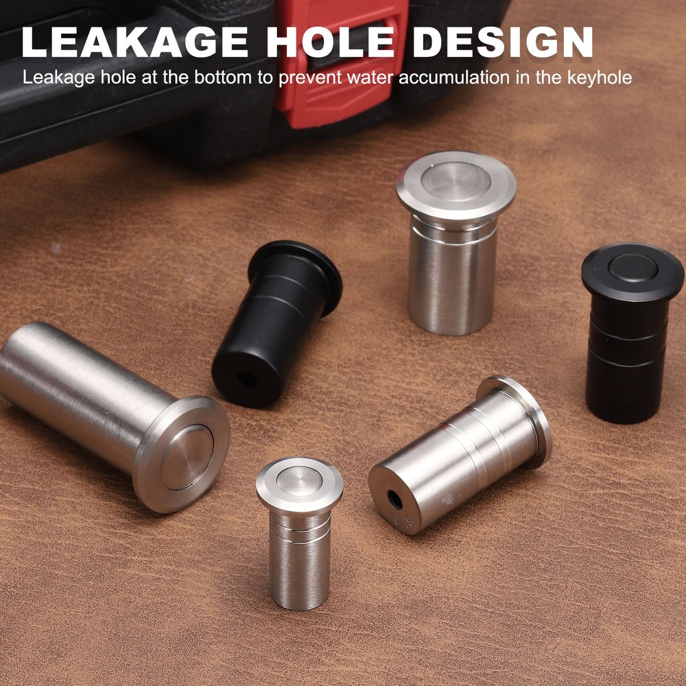 2PCS 0.79" Door Latch Dust Protector Dust-Proof Sliding Lock Insert Silver