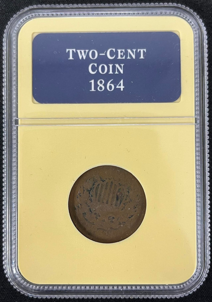 1864 2c Shield Two Cent Piece US Coin