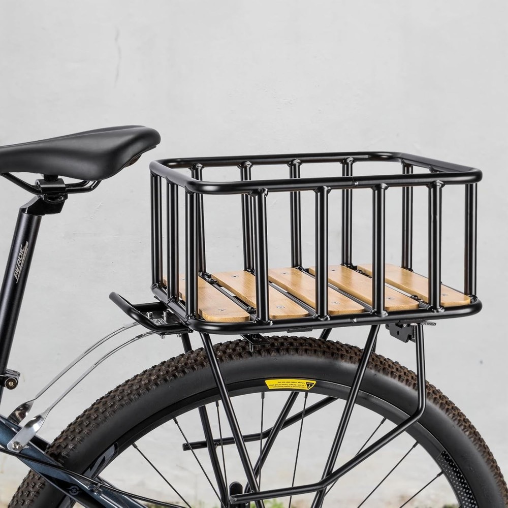 Multi-Purpose Large Bicycle Basket - Rack Mount with Easy Installation Features