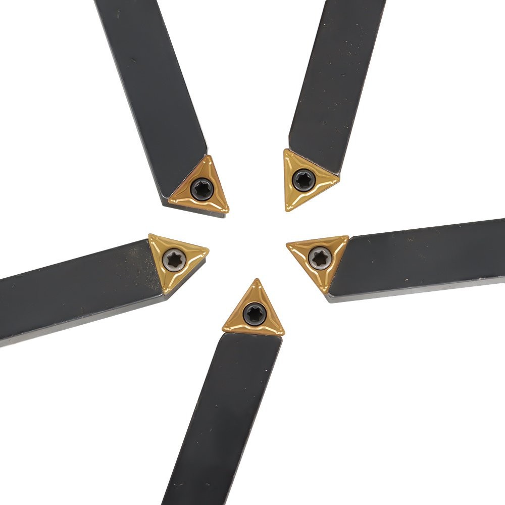 5 Pack 3/8 "lathe indexable carbide insert + turning tool bit holder kit