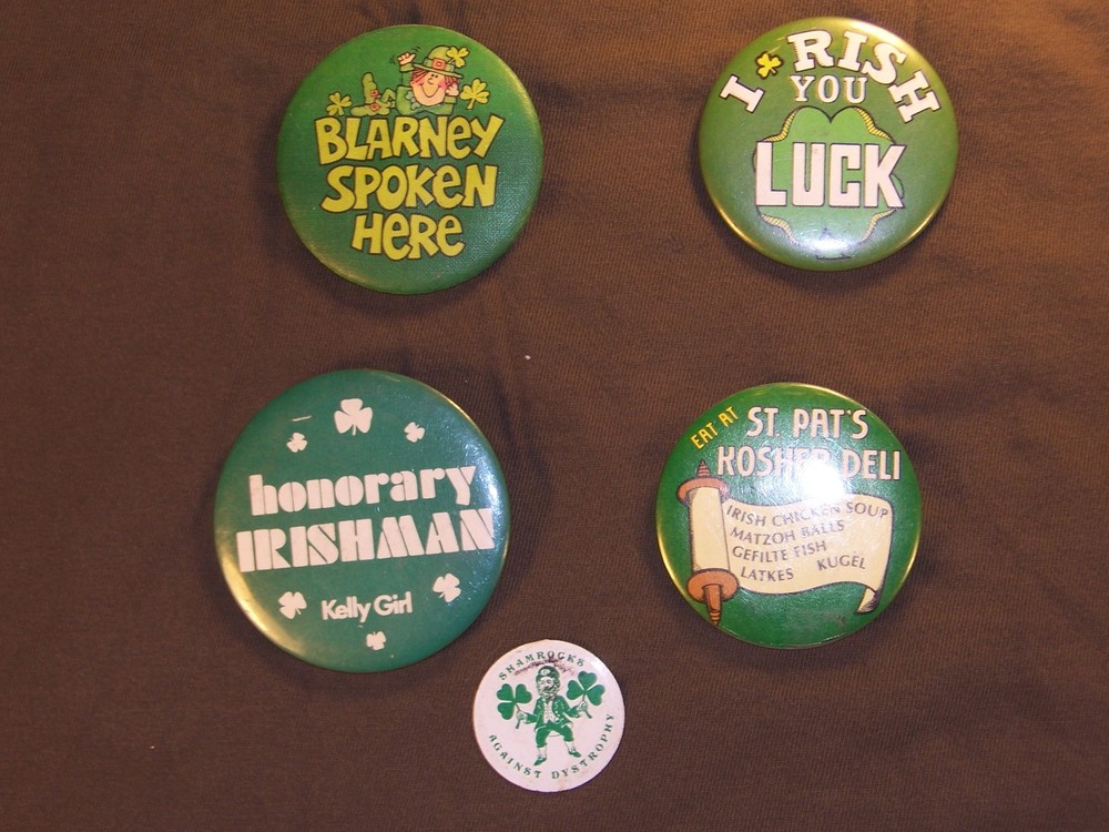 Vintage Irish Button Pinback Lot
