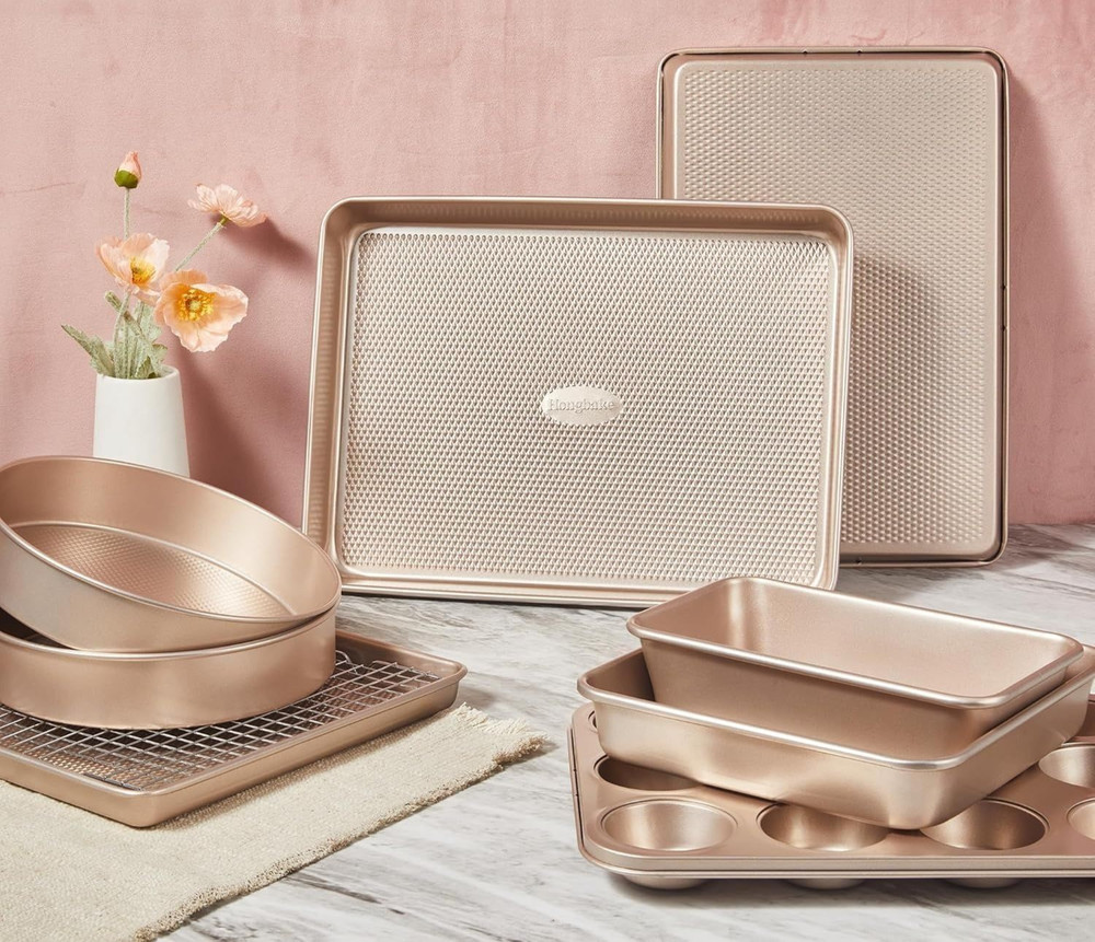 9-Piece Baking Pans Set Nonstick, Stackable Non Toxic Bakeware Sets