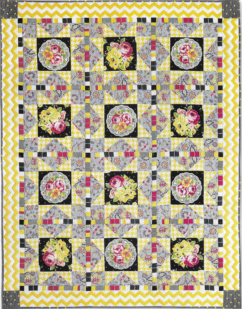 Manhattan Soire'e Quilt quilting pattern instructions (4sizes)