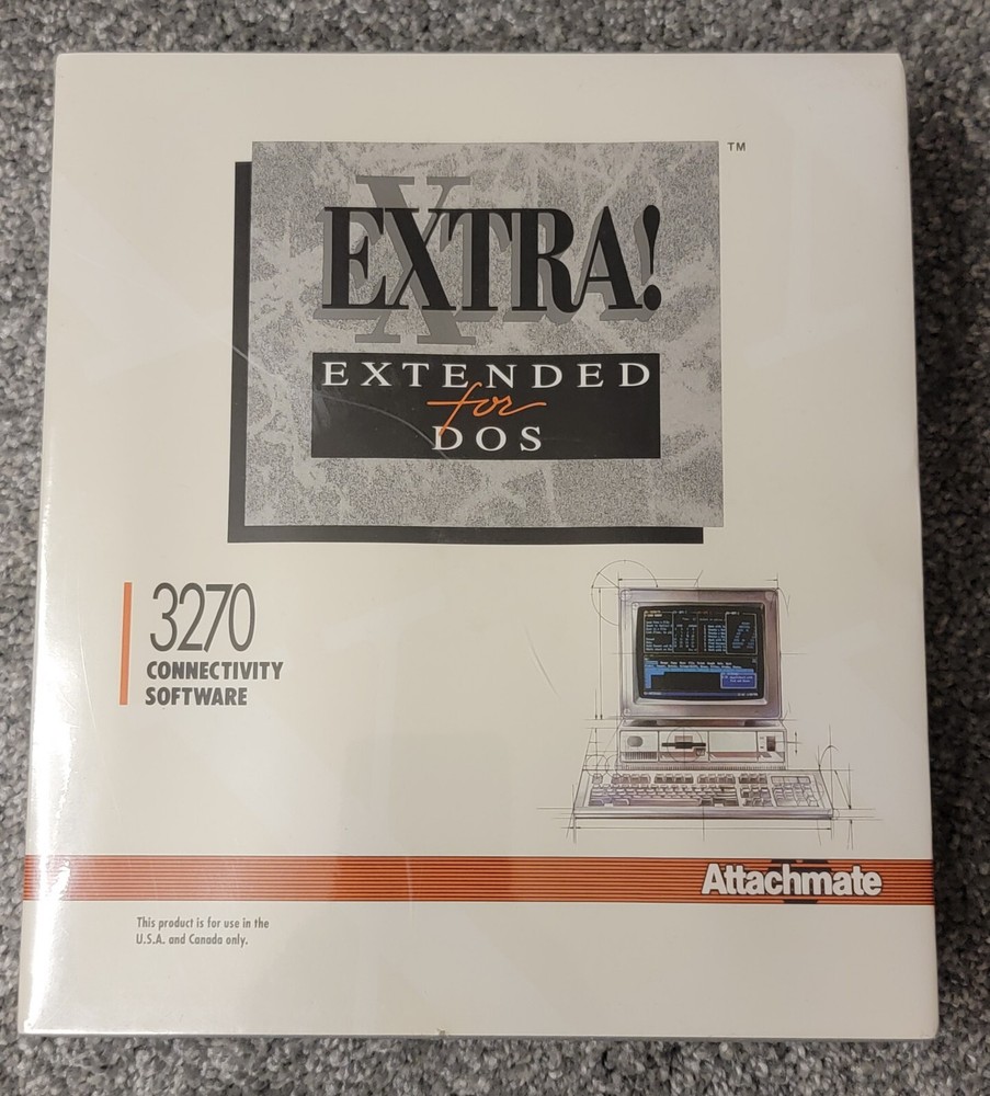 Attachmate Extra! Extended For DOS 3270 Connectivity Software Vintage 1991 NOS