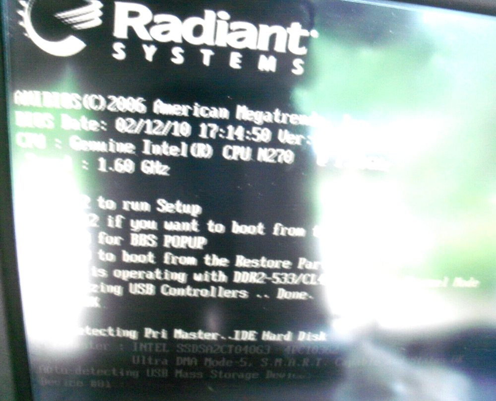 Radiant Systems Series P1515 Windows XP POS System Reader