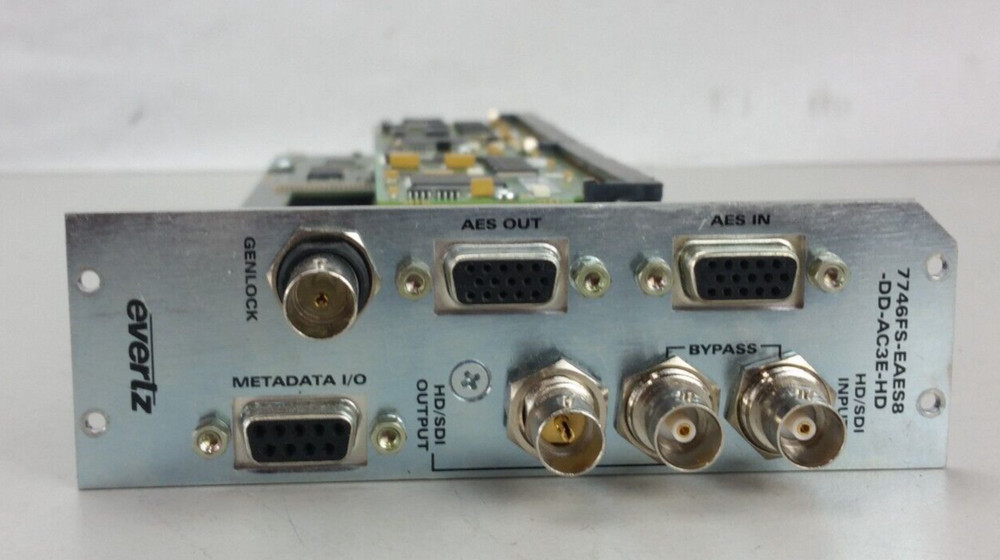 Evertz 7746FS-EAES8-DD-AC3E-HD Frame Synchronizer w/ Back Panel