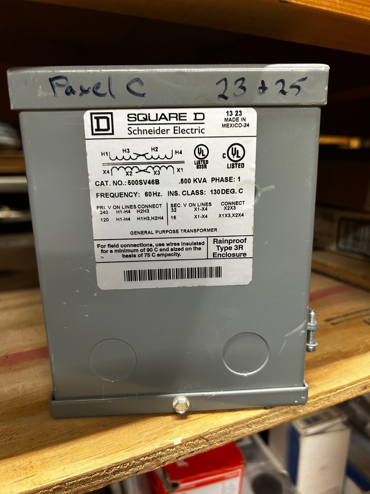 SQUARE D TRANSFORMER 500SV46B