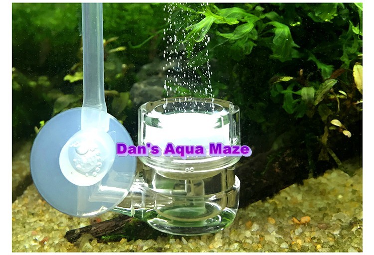 Aquarium 2 In 1 Acrylic Co2 Diffuser Bubble Counter CO2 Diffuser Suction Cup
