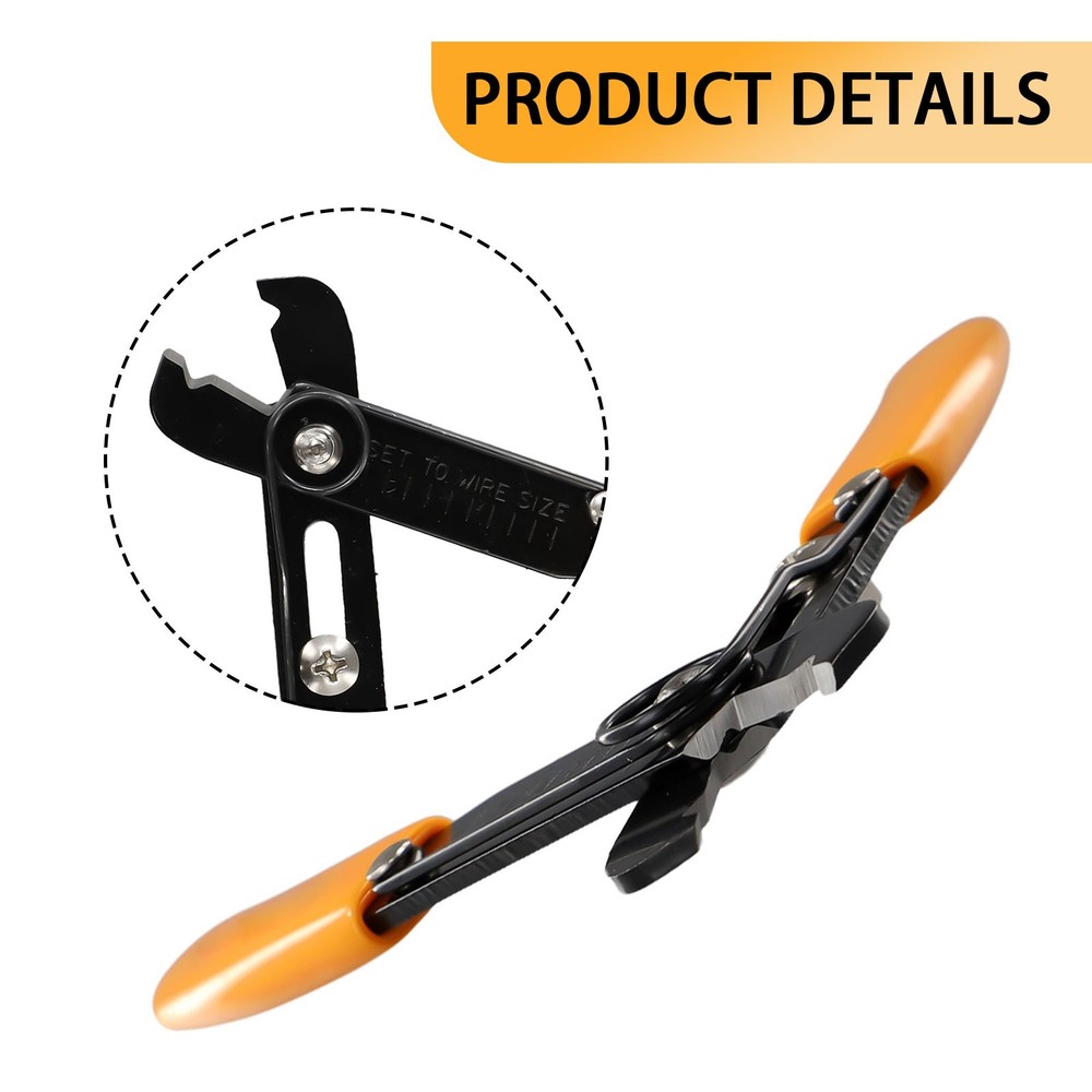 Electrical Wire Cable Cutting Single Hole Wire Stripper Flush Pliers Adjustable