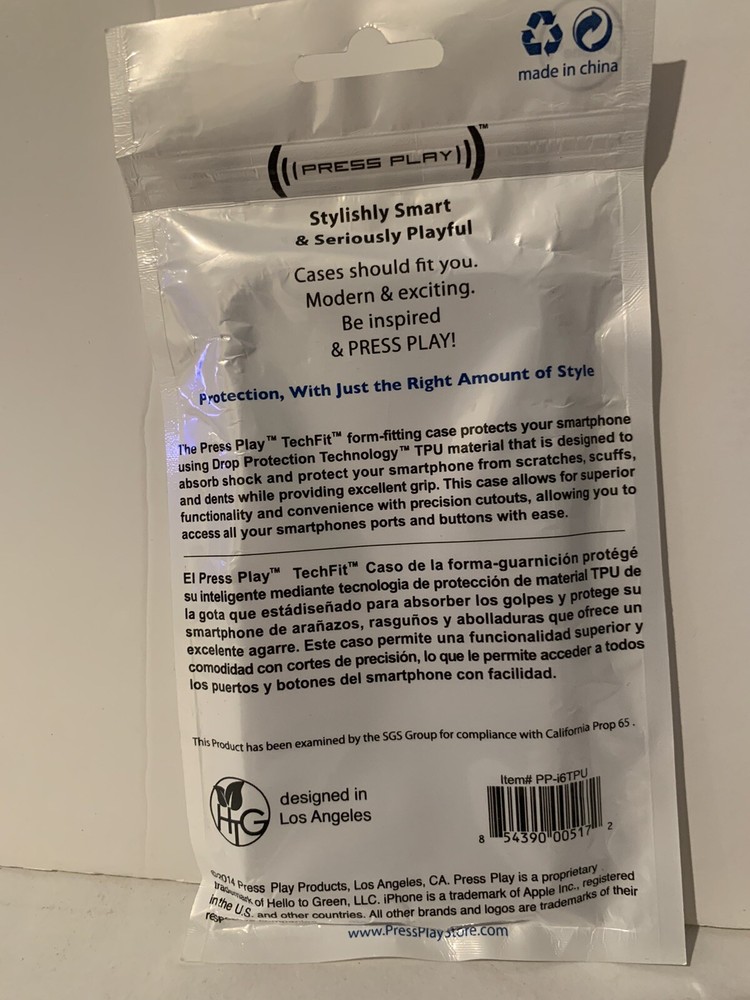 iPhone 6 TPU Techfit Blue Protective Case