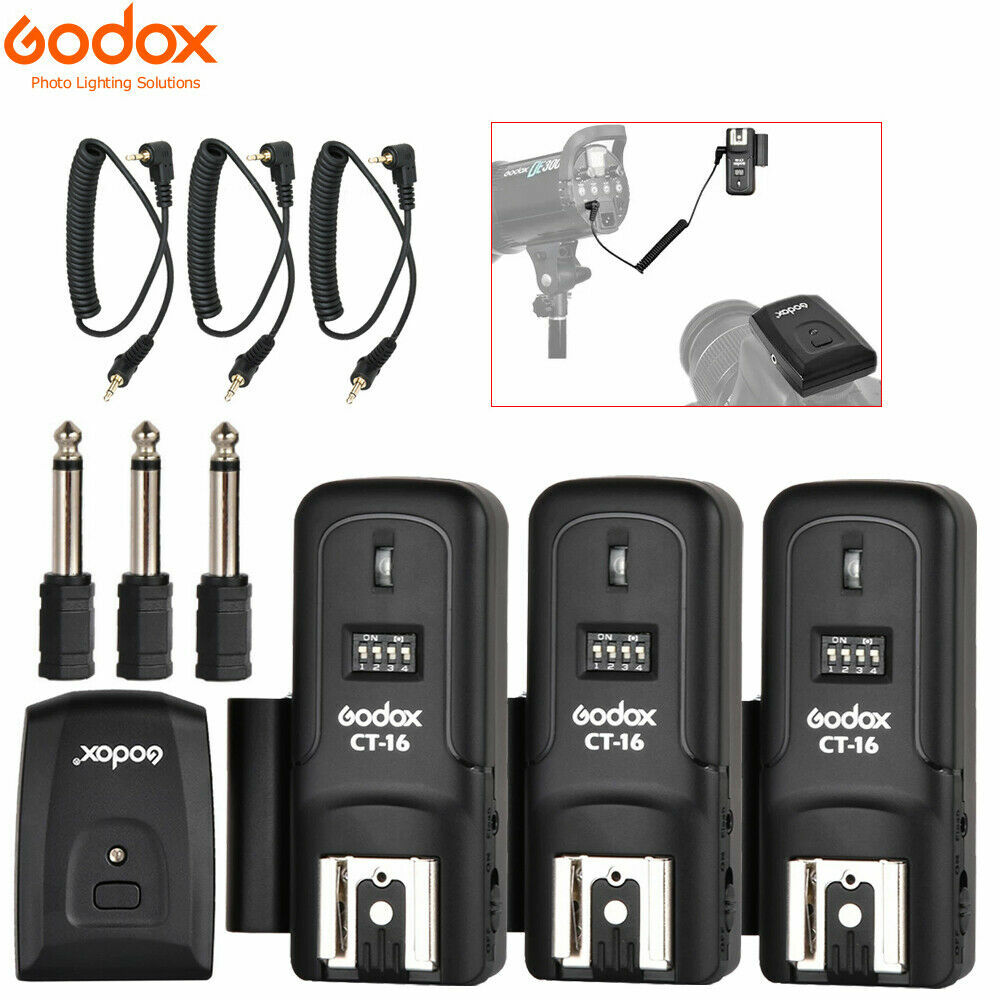 Godox CT-16 Wireless Flash Trigger Transmitter + Receiver Set for Studio Flash