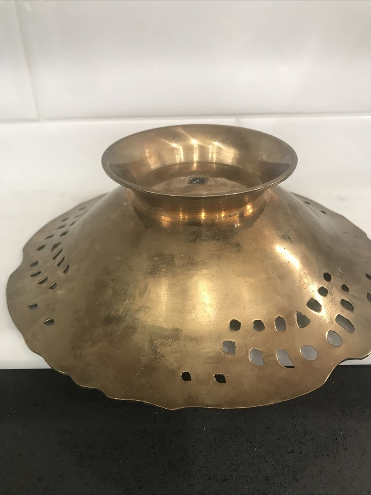 Brass Flower Design Dish Footed