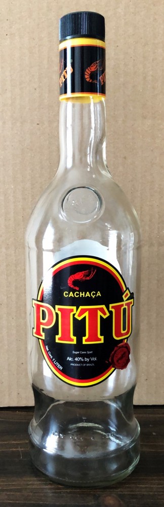 Pitu Brazilian Cachaca Empty Bottle (1 Liter)