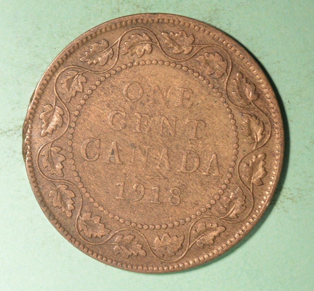 1918 - Canada Large Cent  - INV# X-240