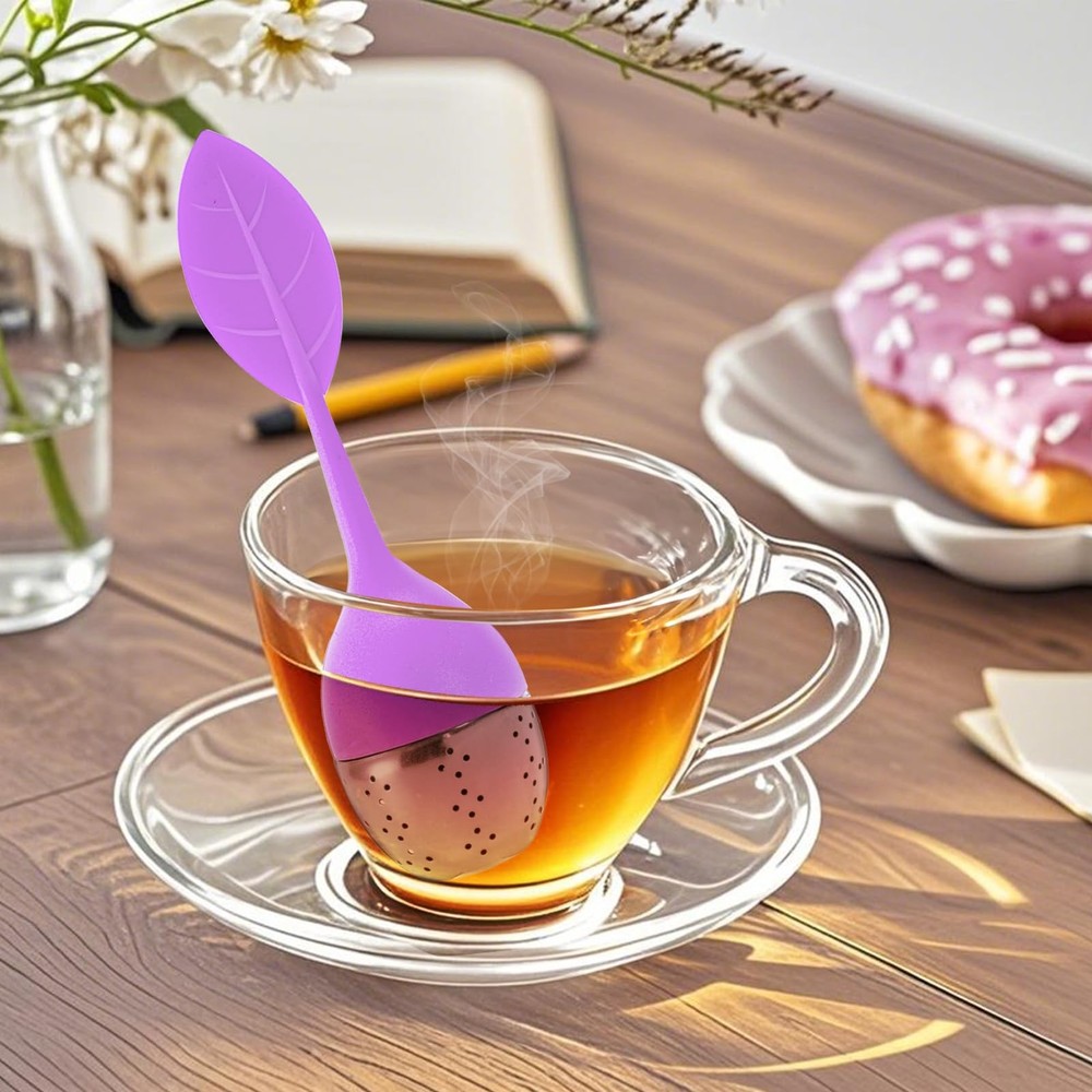 7 Pack Silicone Tea Infuser, Cute Loose Leaf Tea Steeper, Fine Mesh Tea Strai...