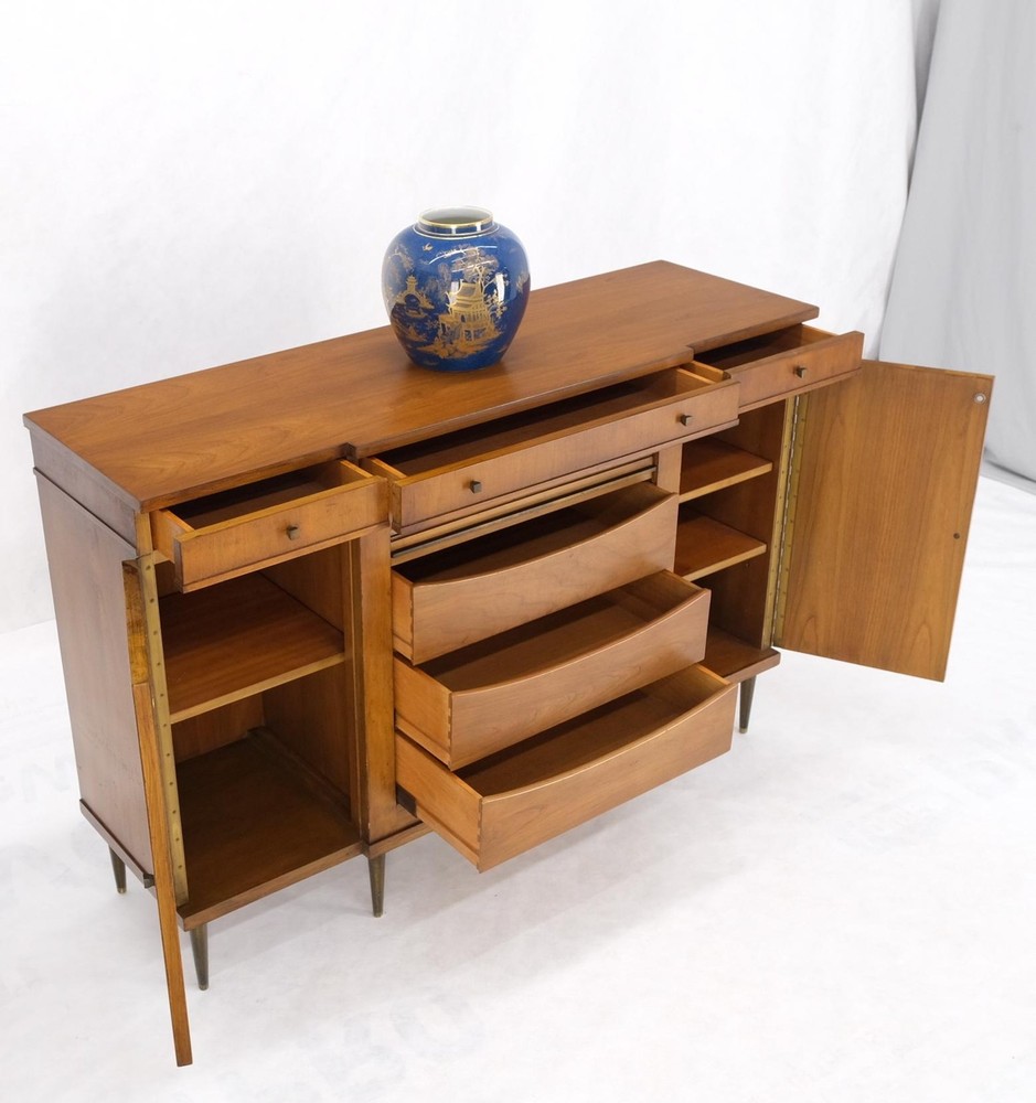 Widdicomb Tambour Doors Compartment Console Server Credenza Cabinet Sideboard