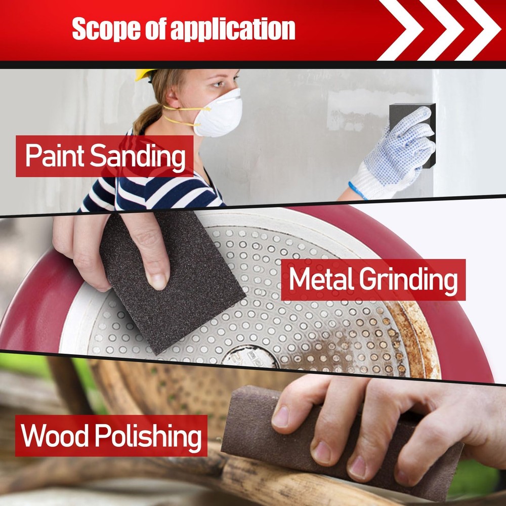 18 Pack Sanding Sponge, Washable and Reusable 18 Pack, 18 Block