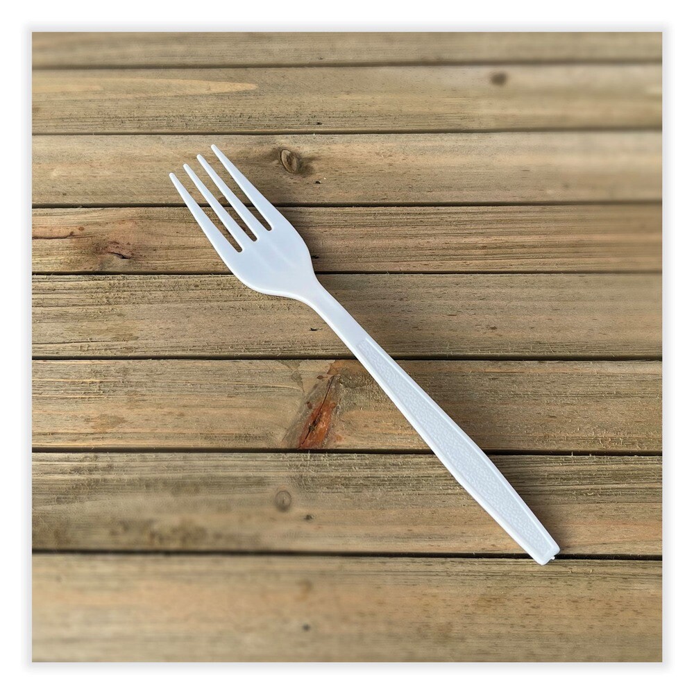Boardwalk FORKHWPPWH Heavyweight Polypropylene Fork - White (1000/Ct) New