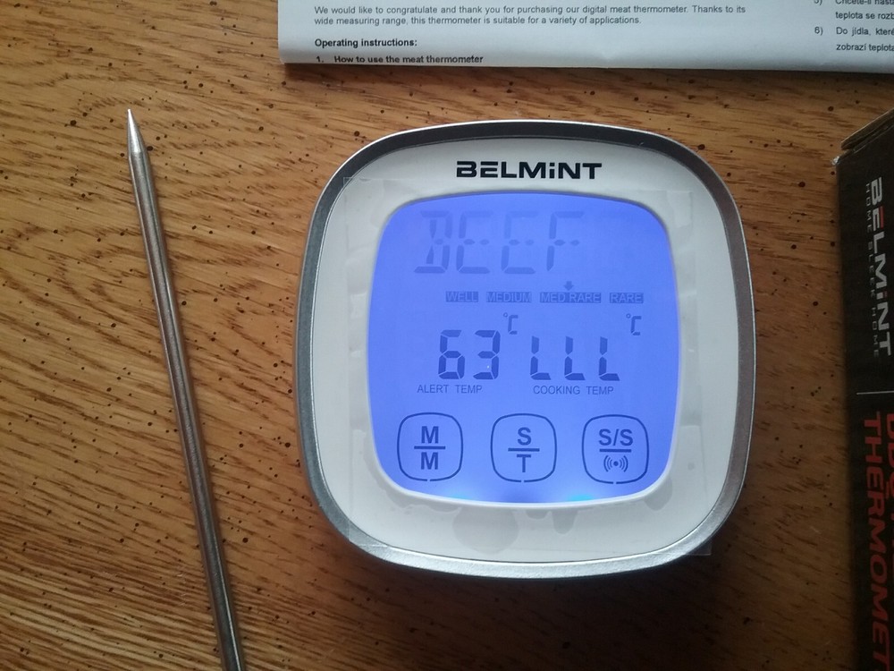 Belmint Touchscreen Digital BBQ Meat Thermometer ~ NEW! ~ With Timer Function