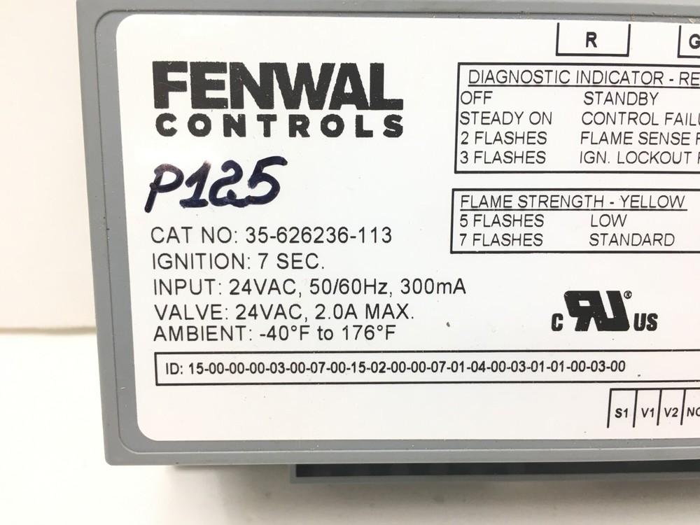 FENWAL Controls 35-626236-113 Automatic Ignition Control Module used #P125