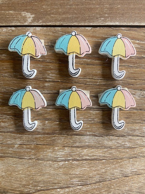 100 Wooden Chips - Easter / Spring Theme - Great for crafting, scrapbooking, etc