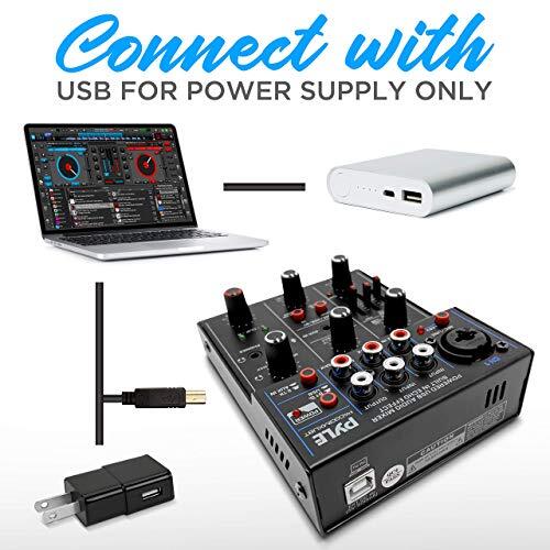 Pyle Professional Wireless 3-Channel DJ Mixer – Bluetooth, USB Interface