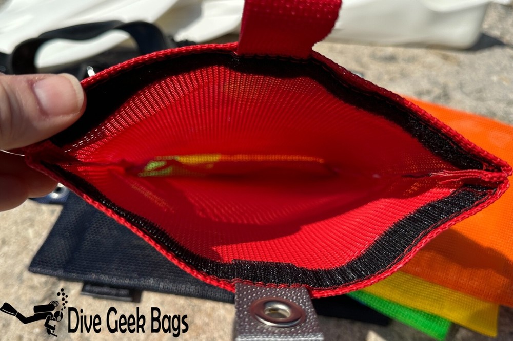Tall Dive Mesh Pouch - Flat Bottom Bag with Grommet