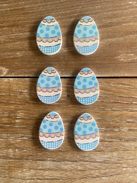 100 Wooden Chips - Easter / Spring Theme - Great for crafting, scrapbooking, etc