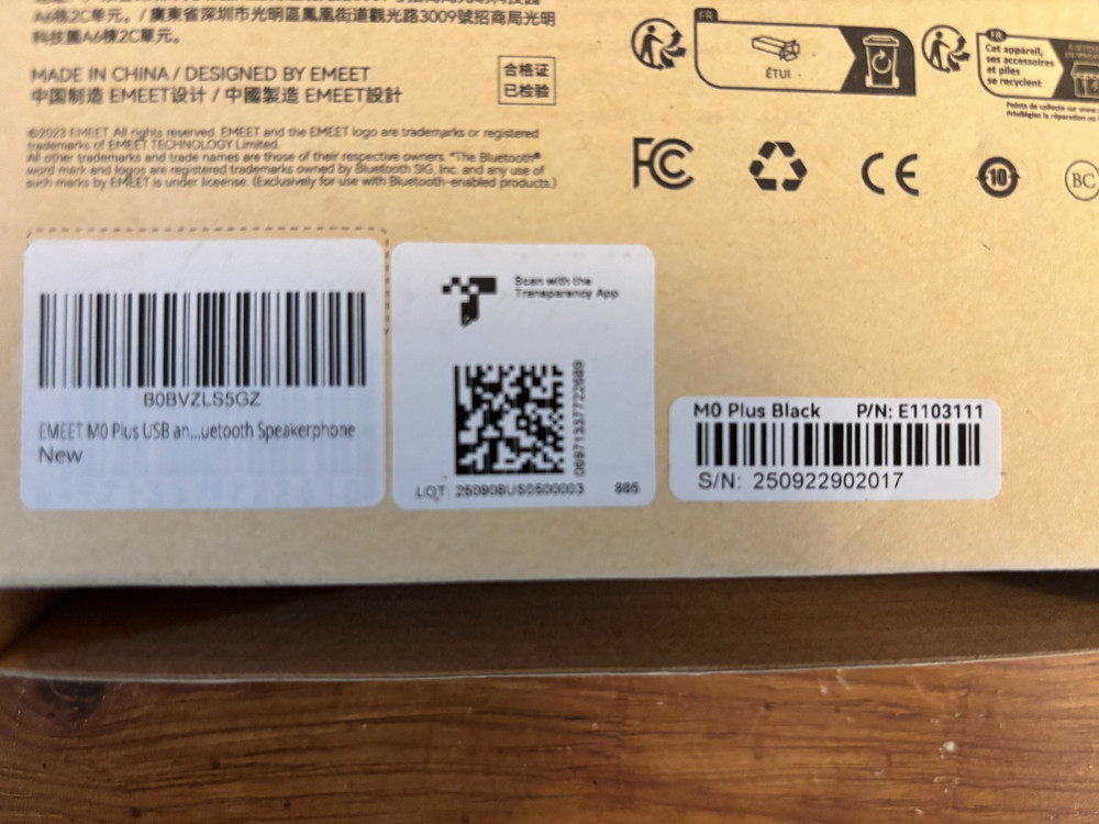 EMEET Officecore M0 Plus Wireless Conference Speakerphone Model E1103