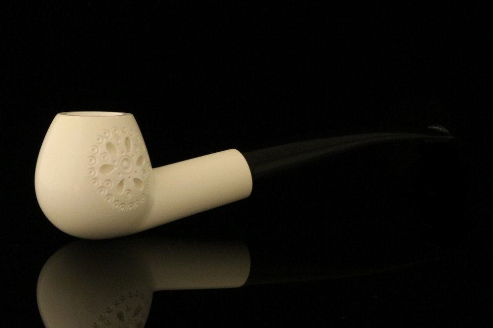 Apple Block Meerschaum Pipe with case M1975