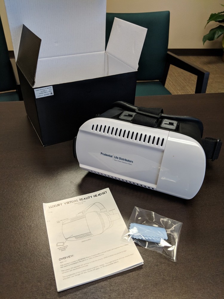 Mobile Virtual Reality VR Headset (Prudential branding) Goggles LEED'S