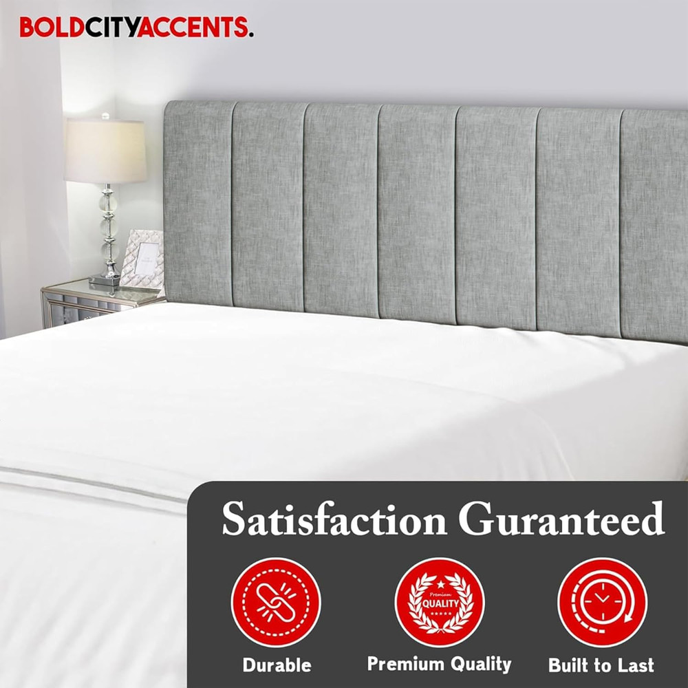 Tufted Upholstered Headboard Queen/Full Size - Adjustable Height & Easy Assembly