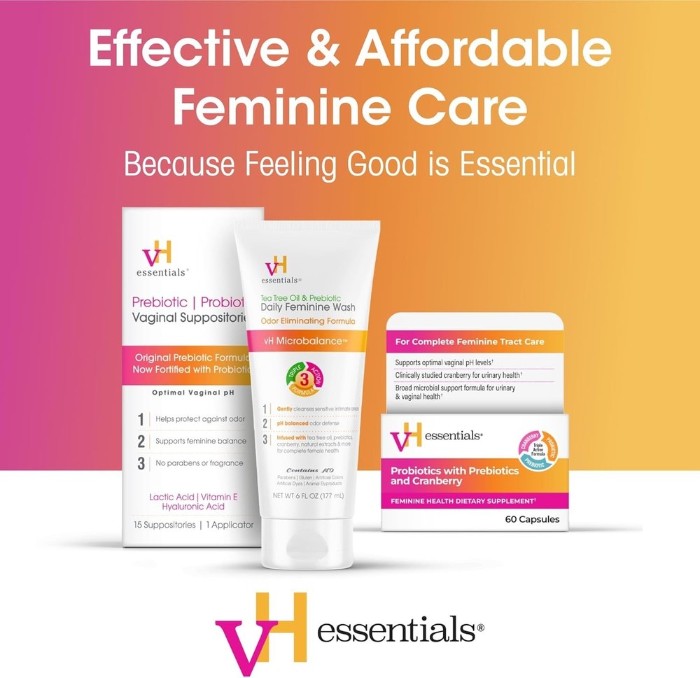 Naturally Protect Against Odor with pH Balanced Vaginal Suppositories – 15 Pack