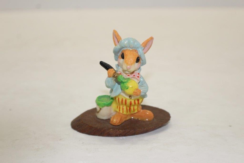 Vintage Plastic April Bunny Rabbit Easter Painting Egg 2 1/4" tall