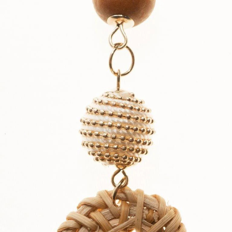 Wood Shell Drop Earrings