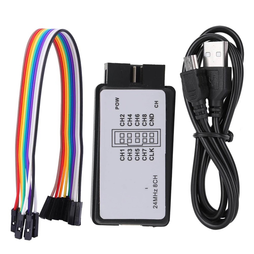 Logic Analyzer 24MHz Device USB Set Mini Digital Pocket Size 8 Channel Memory