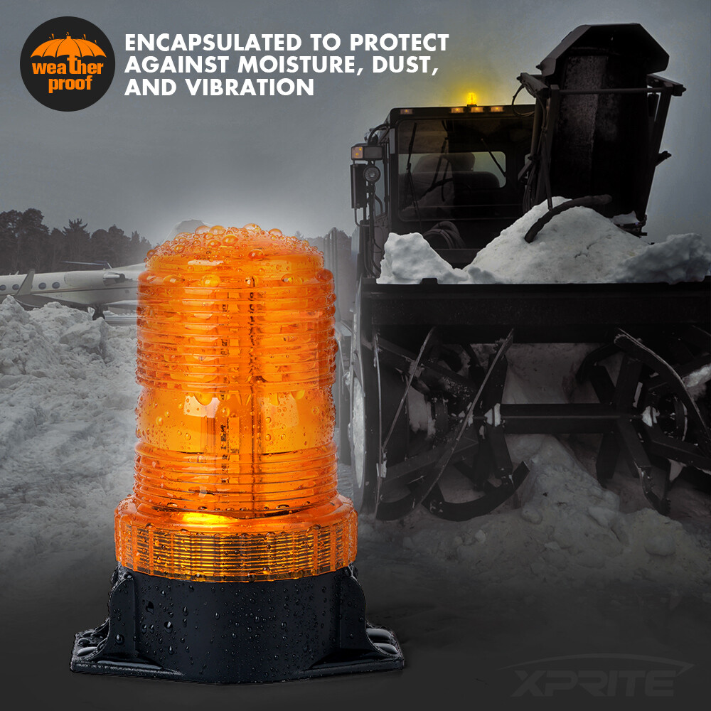 Xprite Amber LED Rooftop Beacon Strobe Light Flash Forklift Emergency Warning