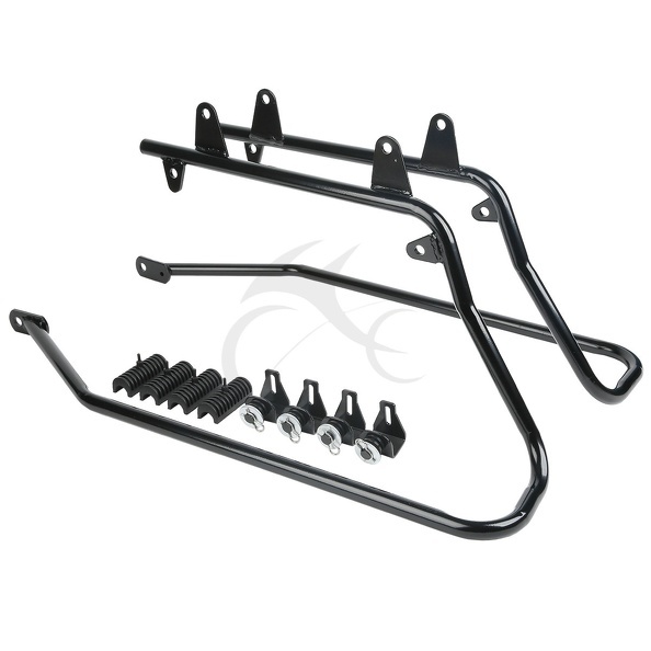 5'' Stretched Saddlebags & Conversion Bracket Kit Fit For Harley Softail 84-17